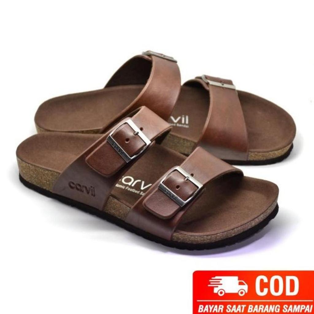 Carvil Selop Sandal Kulit Pria Wanita Nyaman