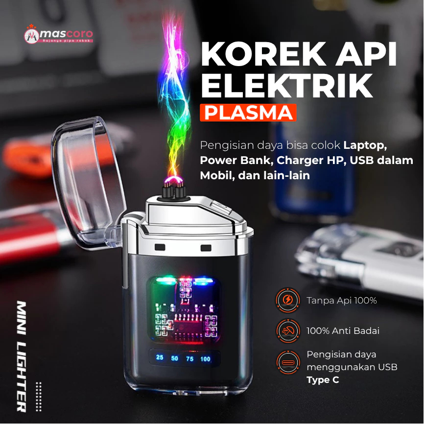 Mancis Elektrik | Korek Cas Anti Angin | Lighter Windproof