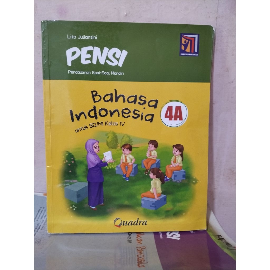 buku pensi bahasa Indonesia 4a, pensi bahasa Indonesia 4b, pensi matematika, pensi ipas, pensi ppkn/