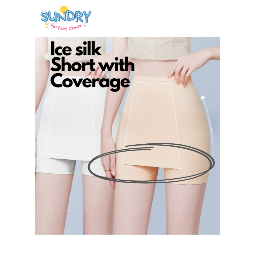 Celana Shorts Dalaman Rok Wanita Anti Bentuk – Celana Dalam Tipis Ice Silk Tanpa Bekas