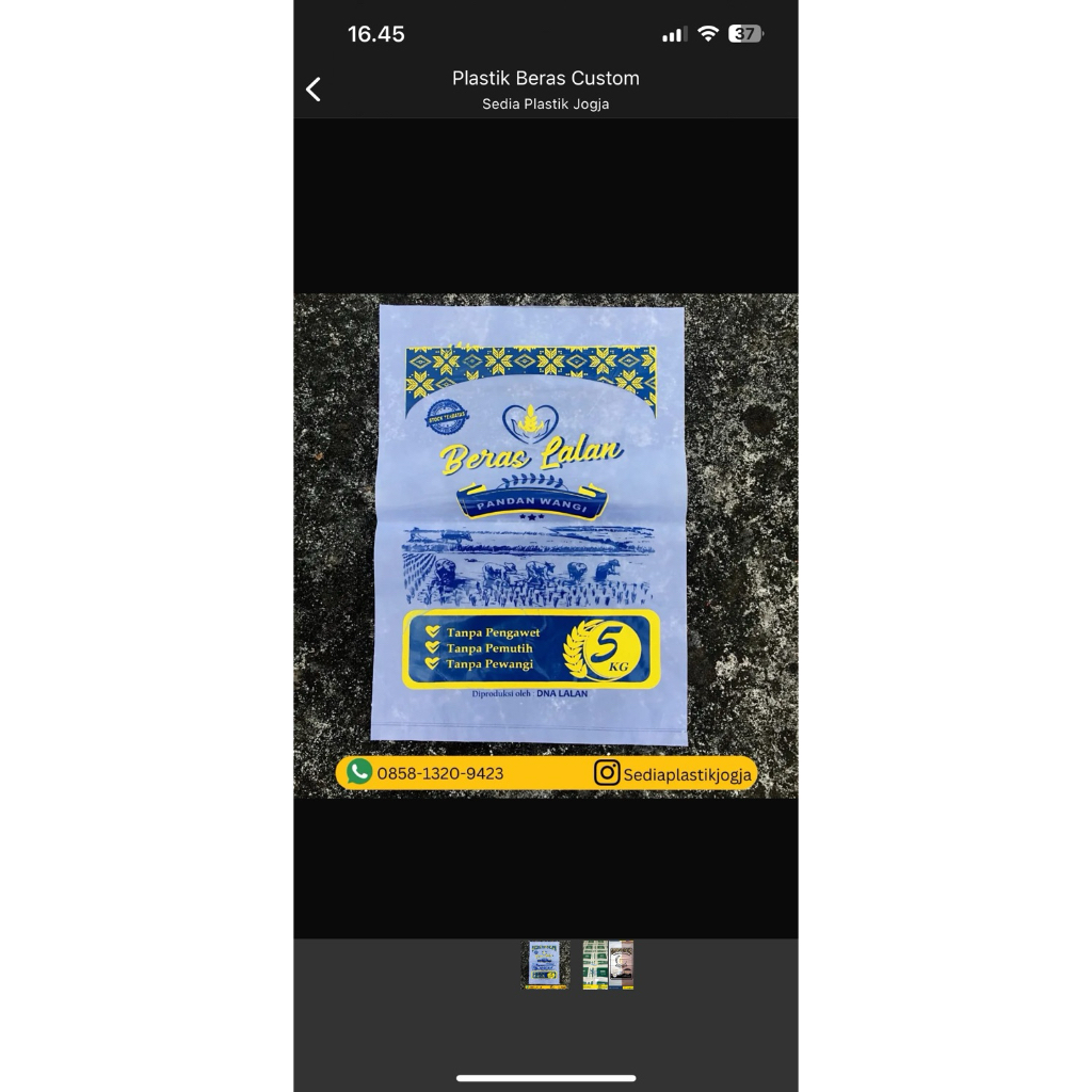 Plastik Beras Sablon