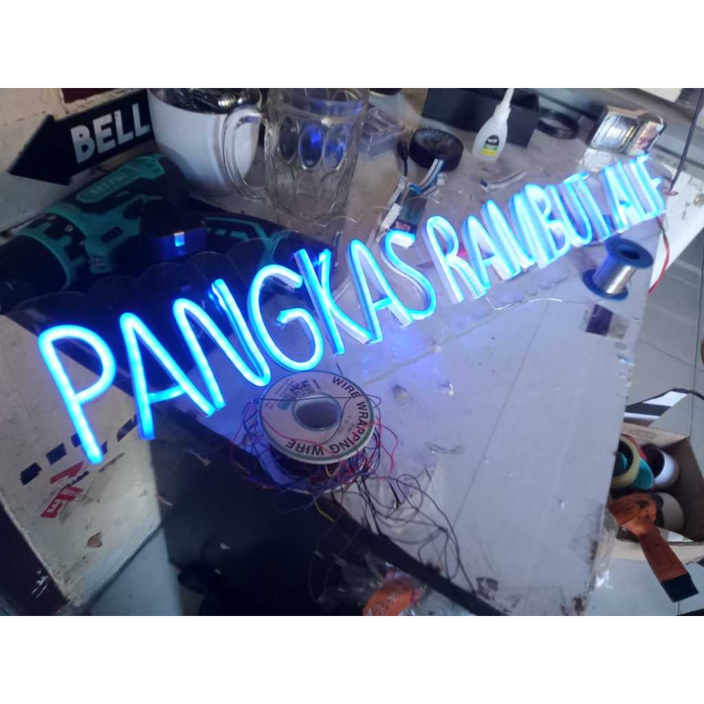LAMPU SIGN NEON FLEX CUSTOM NAMA, LOGO. NEONFLEX SIGN