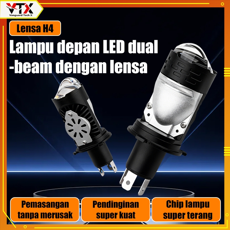 VTX Lampu Utama LED Mini Projector Lens Lensa Motor Mobil Headlight Headlamp Lampu LED Mini Projecto