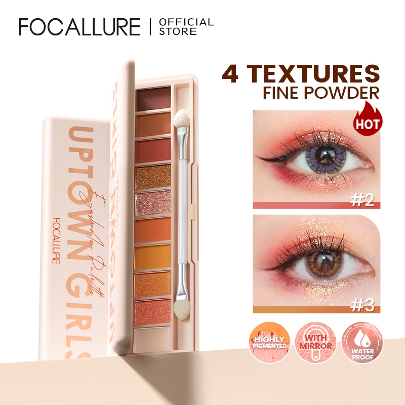 FOCALLURE Glitter Pigment Eyeshadow palette - kosmetik Mata