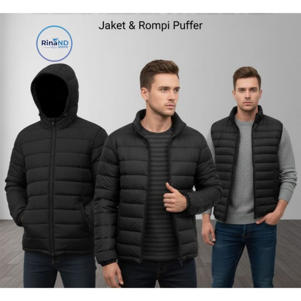 JAKET GUNUNG PUFFER PARASUT INNER DACRON SILICON JAKET OUTDOOR PRIA DAN WANITA