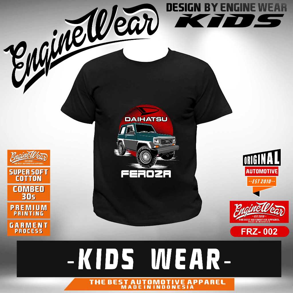 kaos anak feroza anak kaos baju tshirt mobil daihatsu feroza otomotif hj