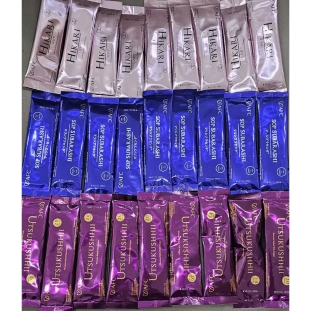 SOP SUBARASHI AFC ORIGINAL UTSUKUSHHII GOLD HIKARI EXP 2028 eceran 1 sachet