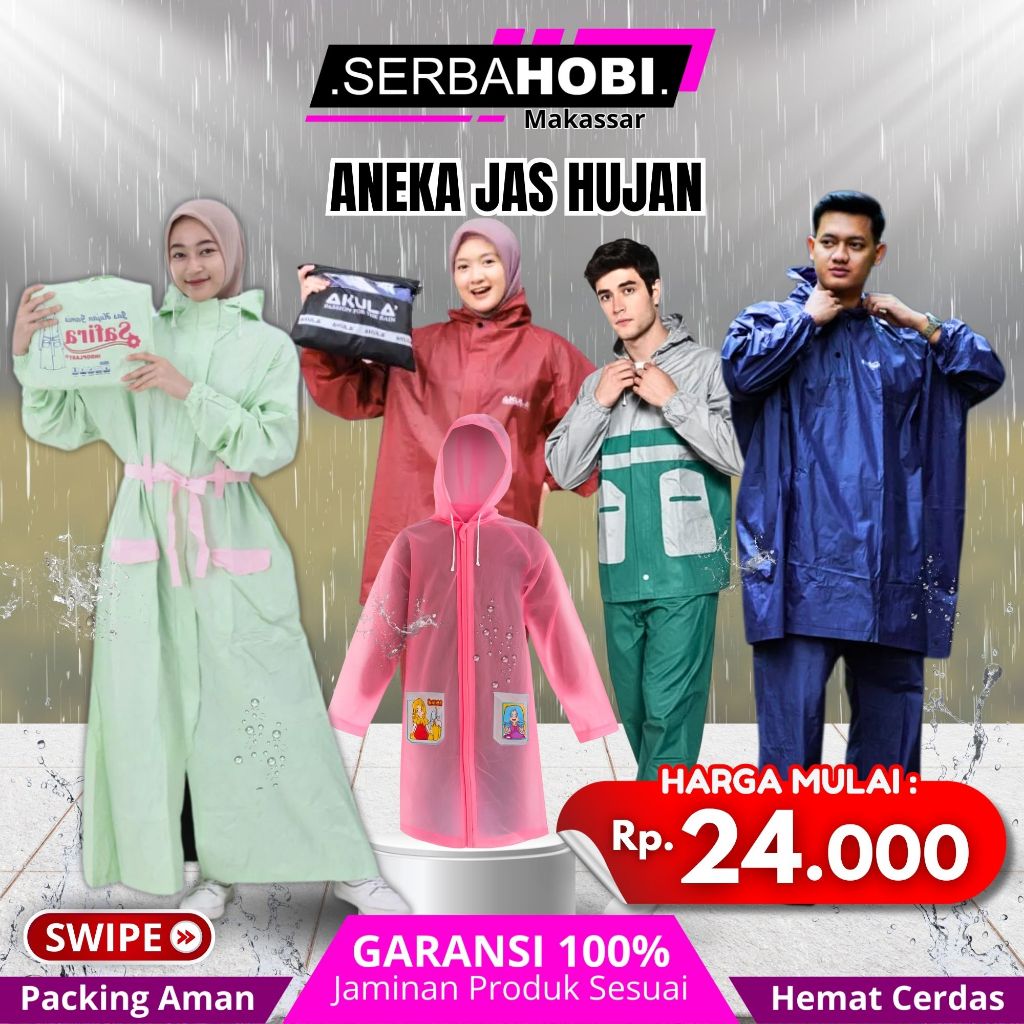 JAS HUJAN DEWASA / mantel setelan dan ponco  / jas hujan gamis / jas hujan anak lucu warna warni cow