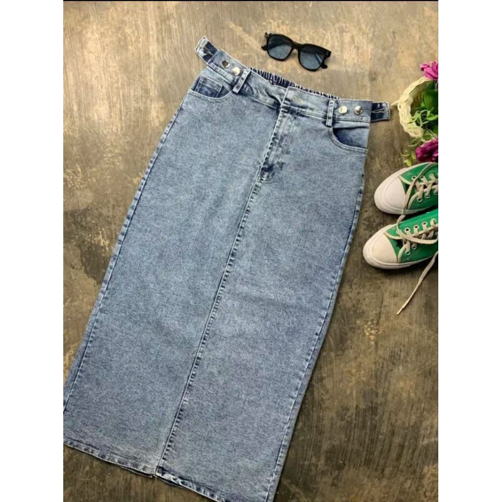 rok jeans span teana korean stylish