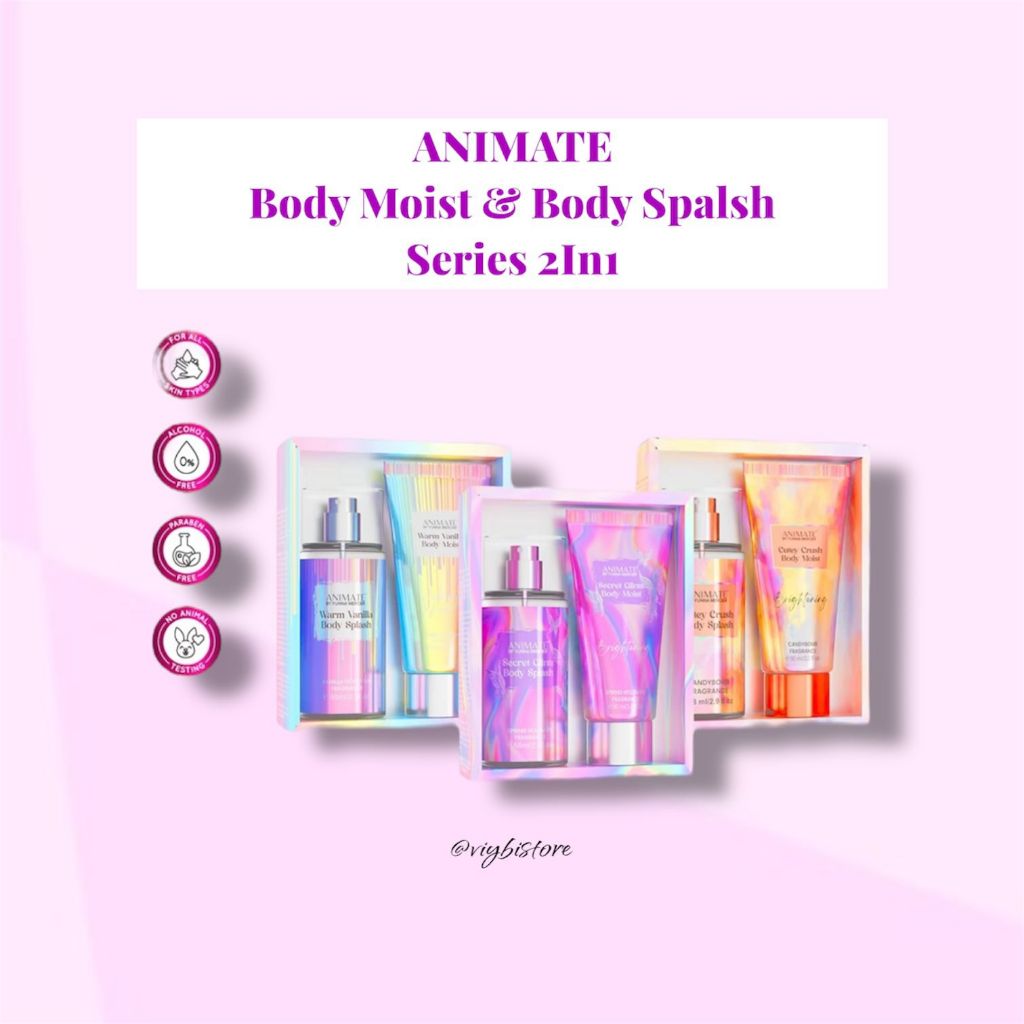 Animate Body Moist & Splash Warm Vanilla Long-Lasting