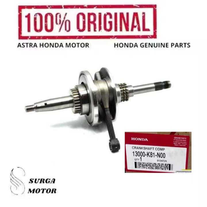 Kruk As Setang Stang Seher Set Crankshaft Motor Honda BeAT eSP K81 Scoopy K93 Vario 110 13000K81N00 