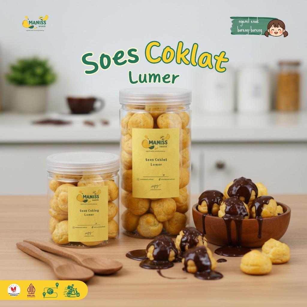 Soes Coklat Lumer | Soes Coklat | Soes kering coklat | Soes Coklat by Manis Snack