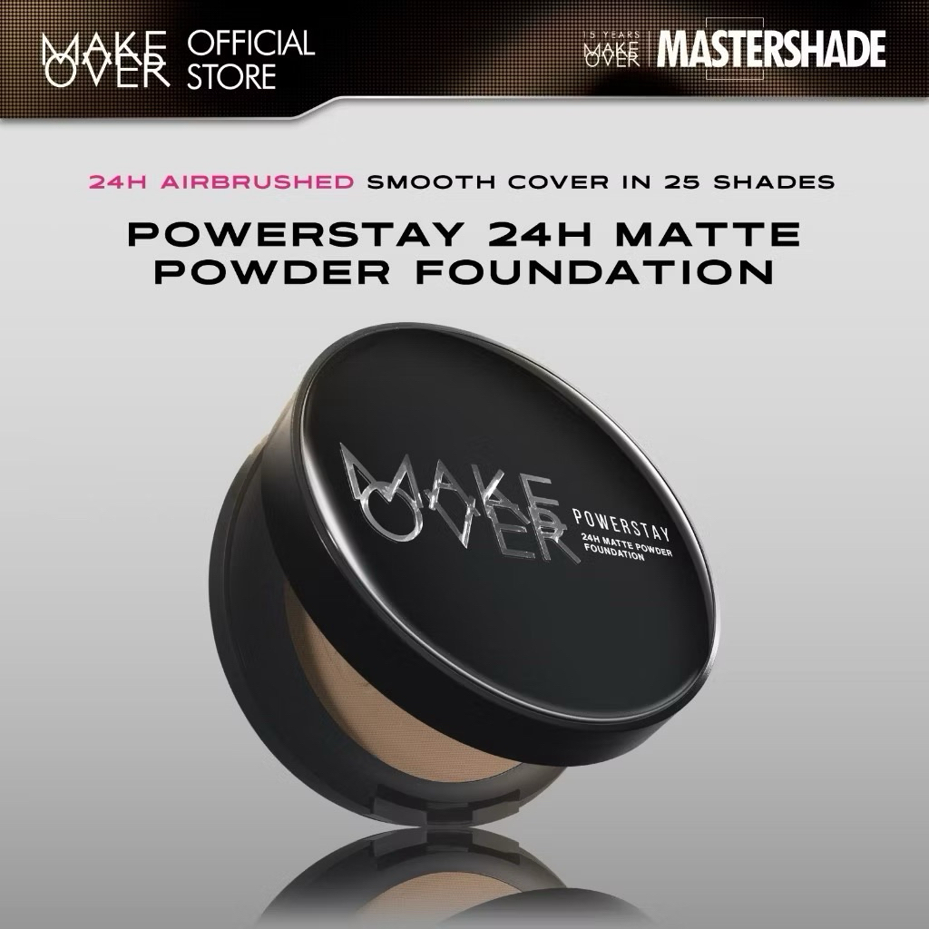 ORI 100% (Bukan Preloved) [SPECIAL MASTERSHADE] MAKE OVER Powerstay 24H Matte Powder Foundation - Be