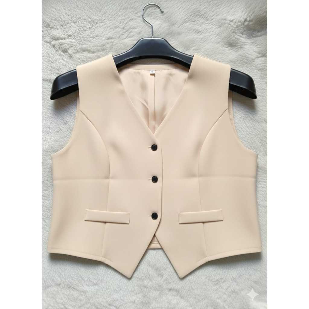 Rompi Baju Atasan Wanita Kekinian Warna cokelat Susu