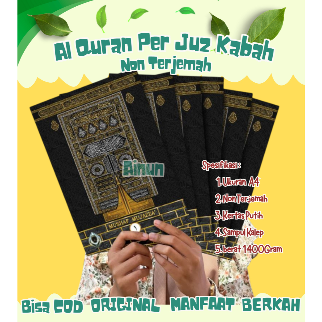 Al Quran Mujazza Besar Lansia Per Juz Besar A4 LANSIA KABAH / Al-Quran Per Juz Besar - Asy Syifa