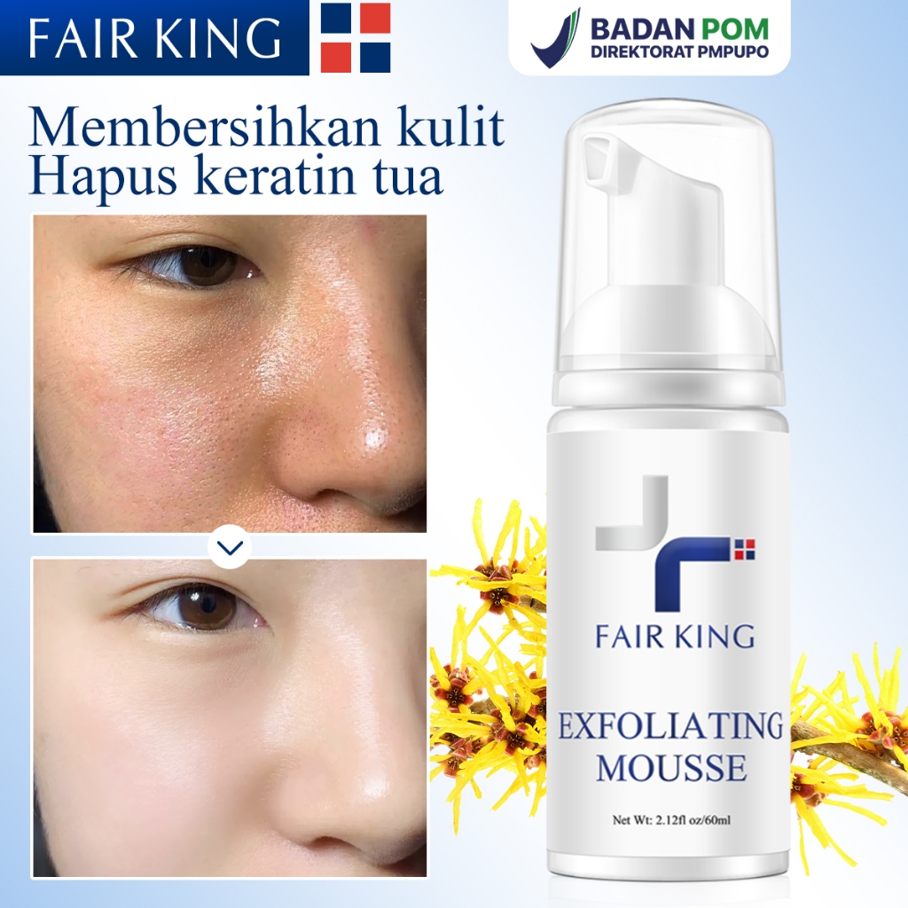 FAIR KING [BPOM] Facial Exfoliating Mousse Peeling Gel Face Scrub Deep Remove Cleaning All Skin Type