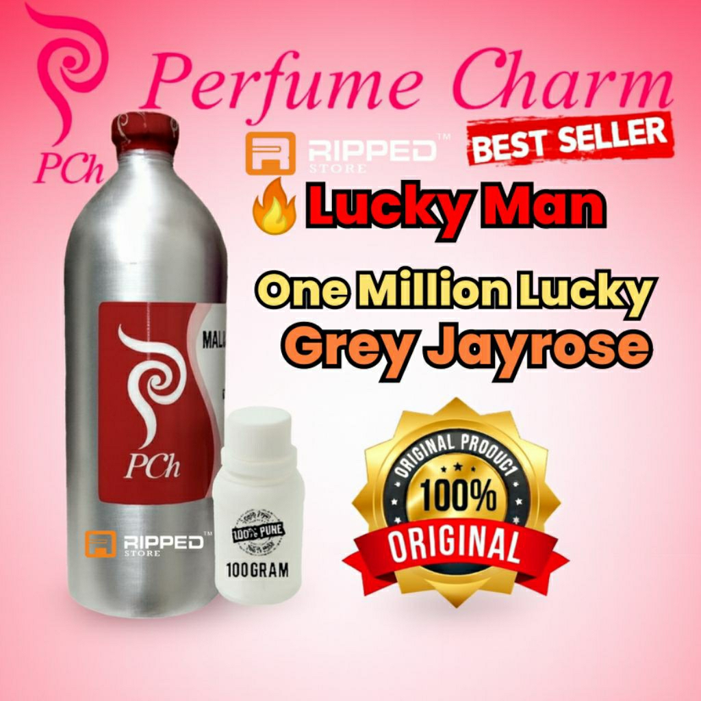 100ml Bibit Parfum Murni Lucky Man One Million Lucky Grey Jayrose By Pch Perfume