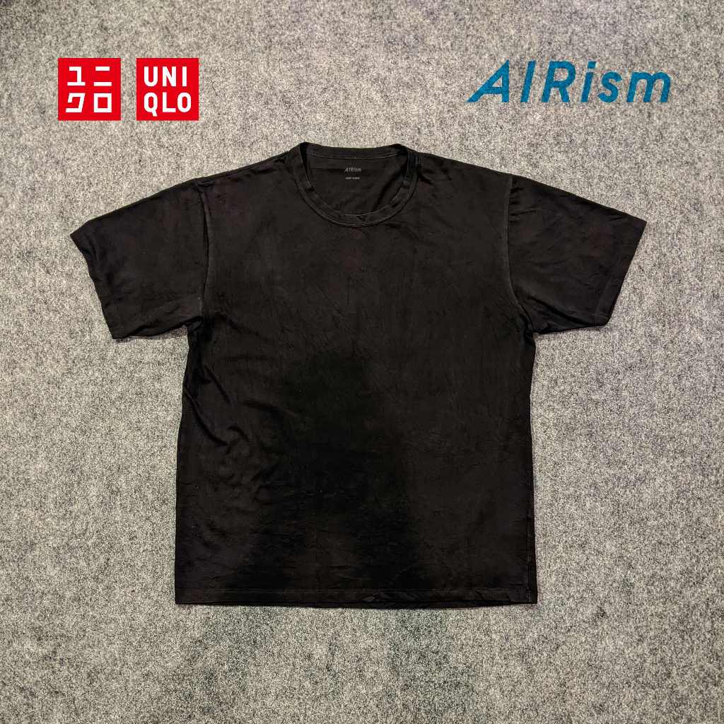 Uniqlo Airism - Kaos Katun Pria Dewasa Nyaman Lembut Second Bekas Original - BL82