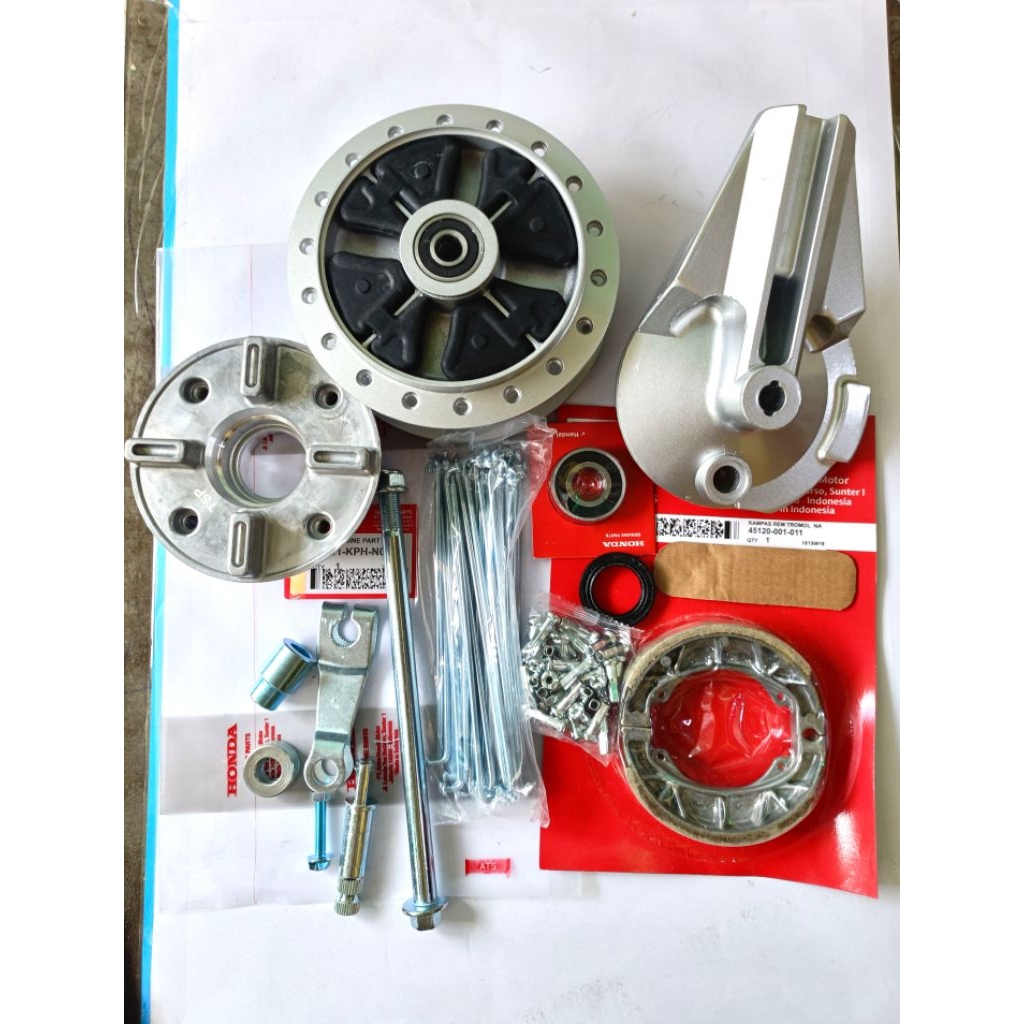 PAKET KOMPLIT TROMOL BELAKANG HONDA SUPRA FIT NEW KARISMA REVO BLADE DLL