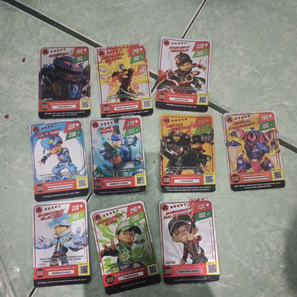 kartu boboiboy A. AR choki choki