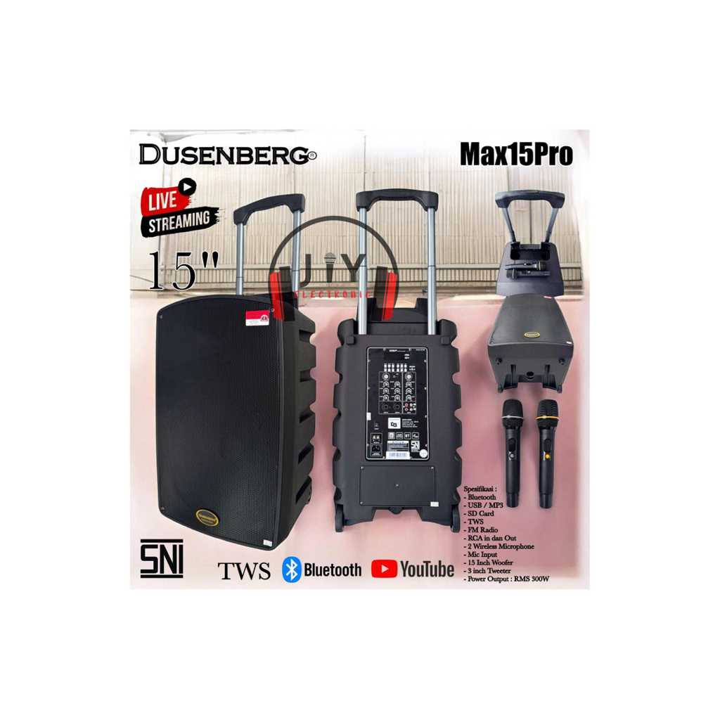 DB-008 max 15 db008 max15Speaker Portable Wireless DusenBerg Dusen Berg 15 inch DB-008 MAX 15 DB008 