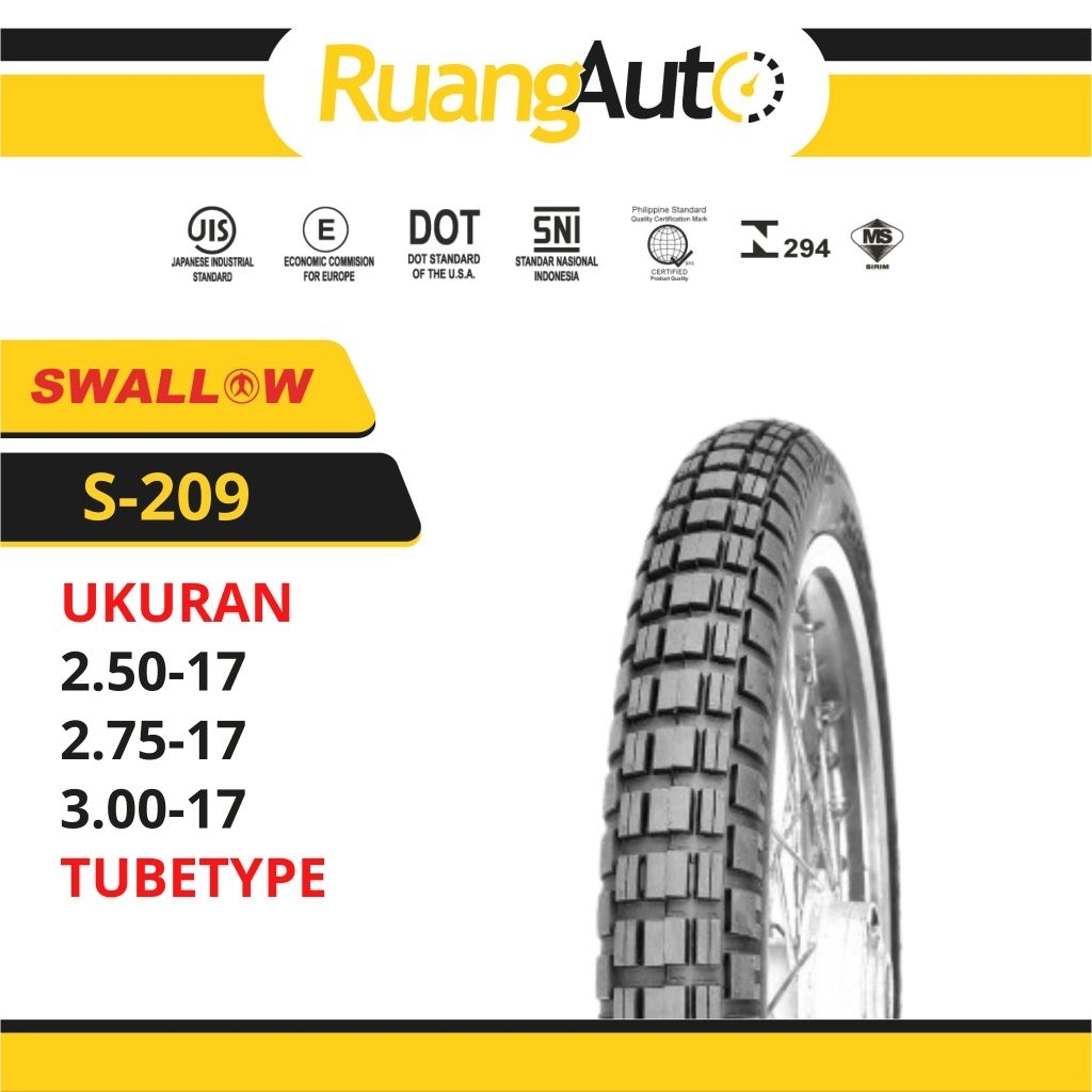 Ban luar motor swallow trail 250-17  275-17  300-17