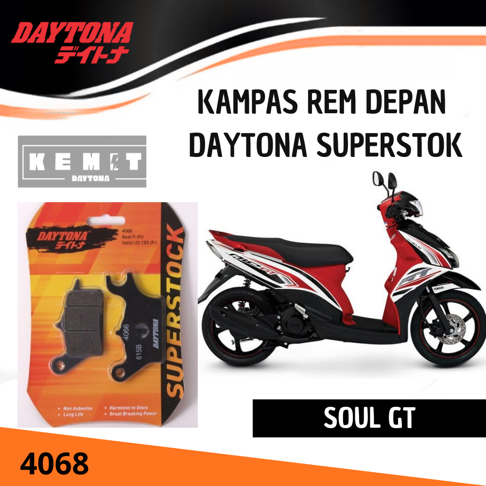 Kampas Rem Depan Daytona Original Mio Soul GT  4068