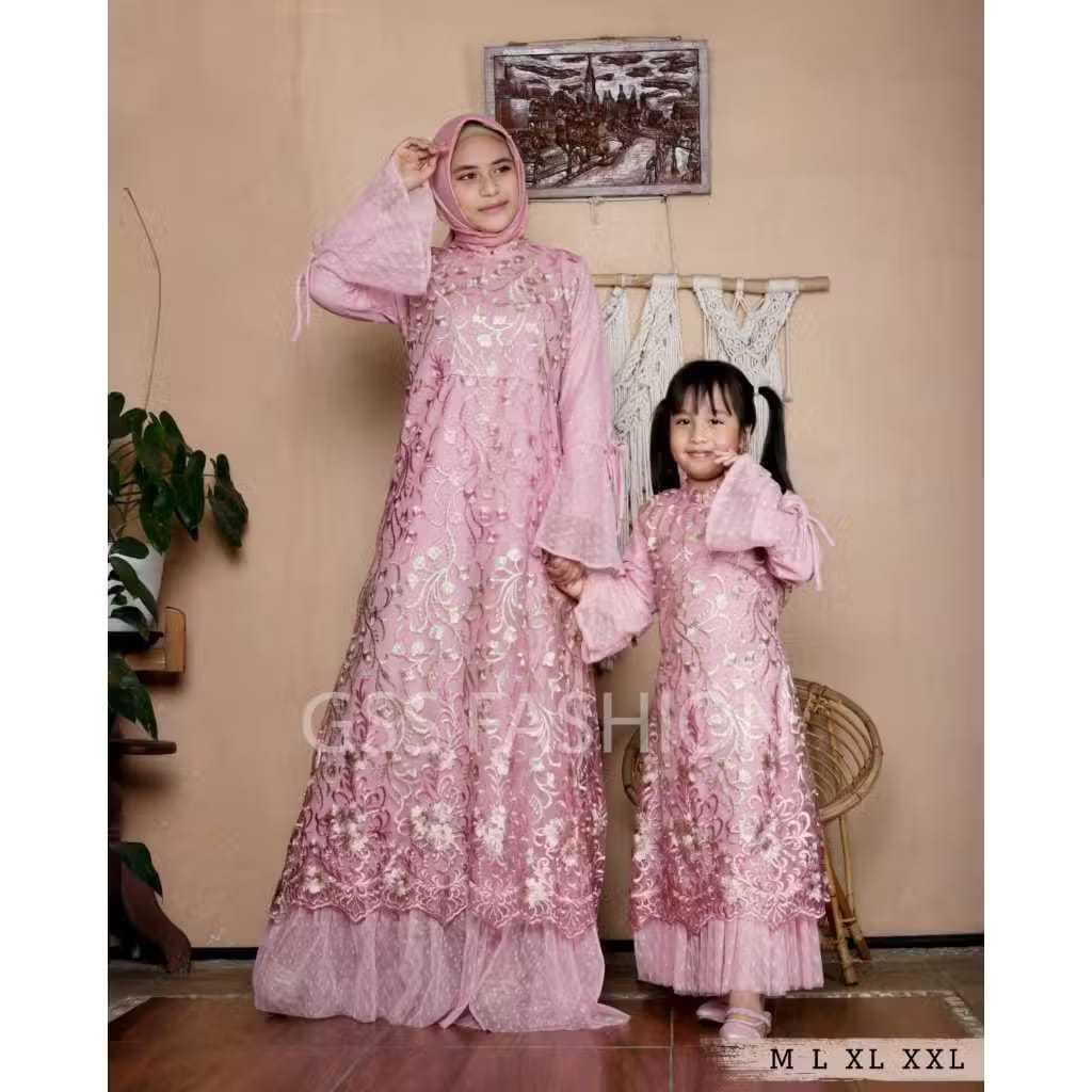 GAMIS TUTU BRUKAT DEWASA SAJA/GAMIS PESTA/GAMIS KONDANGAN