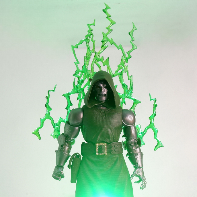 Miniature accessories Thunder Lightning Aura effect for Marvel Legends Dr Doctor Doom Mezco kitbash 