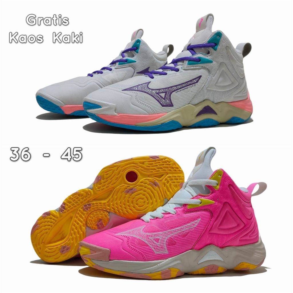Mizuno wave momentum 3 Mid - Sepatu Volly Wanita - Sepatu Voli Anak - Sepatu Volly Murah
