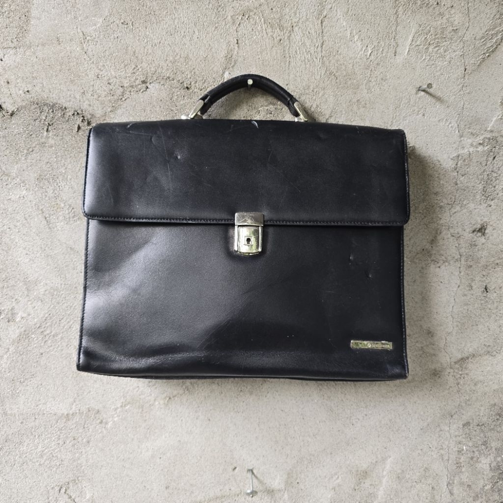 formal bag samsonite black leather