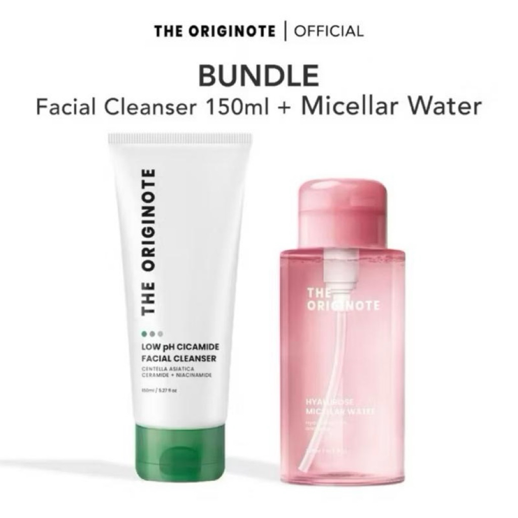 The Originote Official Bundle - Facial Cleanser 150ml & Micellar Water untuk Perawatan Wajah