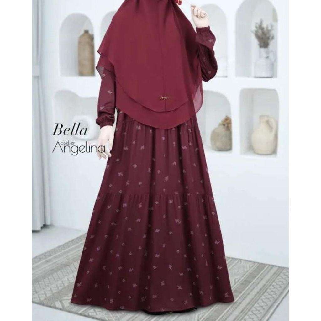 ATELIER ANGELINA - HOMEDRES BELLA SARAH MUKENA KAOS AM DAILY PANTS DTEAMY LONG SET KAOS ANNAML