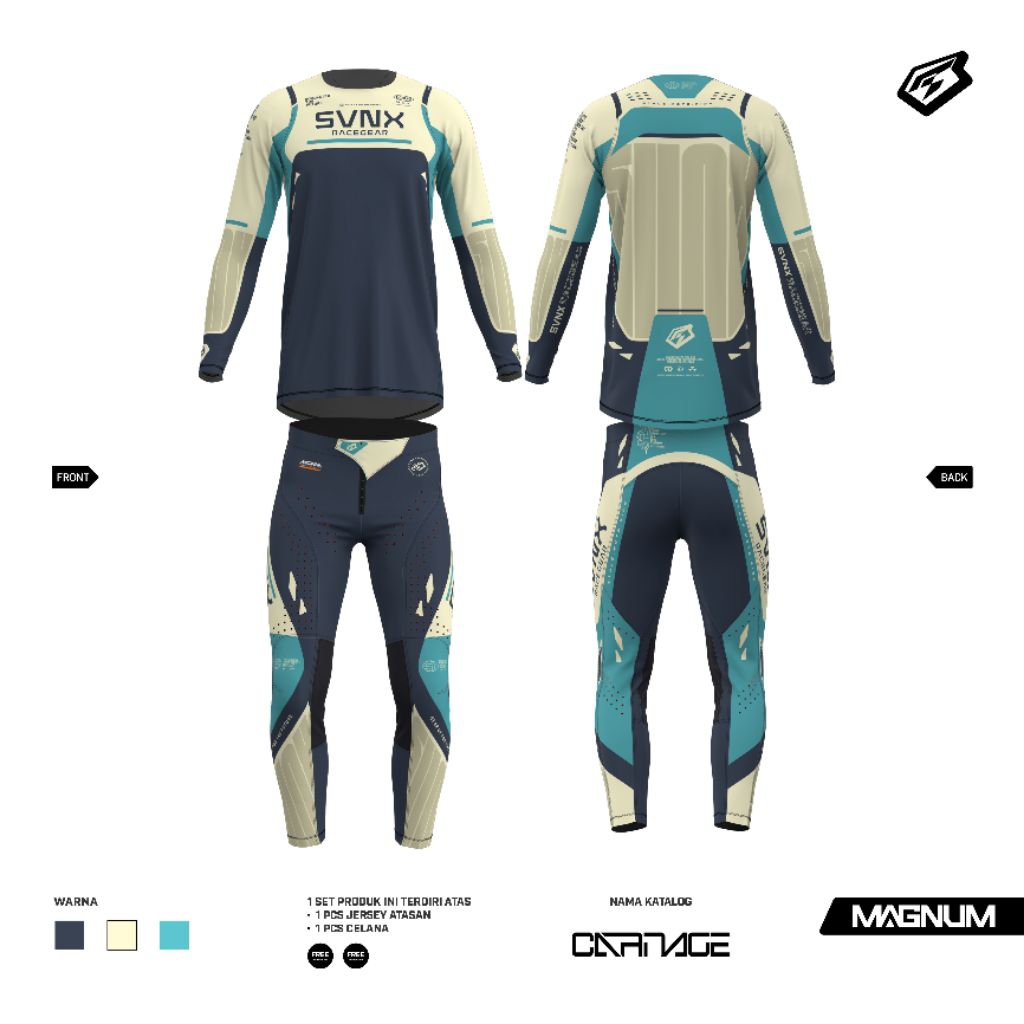 JERSEY SET MOTOCROSS CARNAGE SERIES MAGNUM / SVNX JERSEY SET TRAIL ADVENTURE