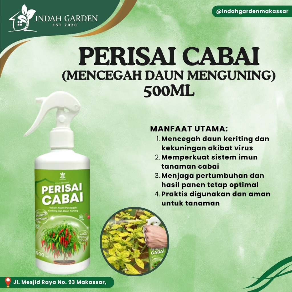 INFARM - Perisai Tanaman Cabai 500 ml, Obat Daun Keriting Cabai Obat Daun Kuning Cabai Vaksin Alami 