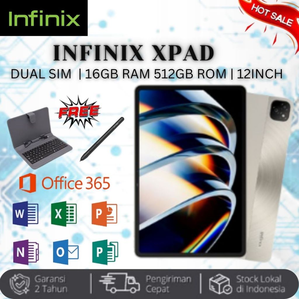 Infinix Xpad Tablet 4G LTE SIM + WiFi 8GB/12GB 256GB/512GB