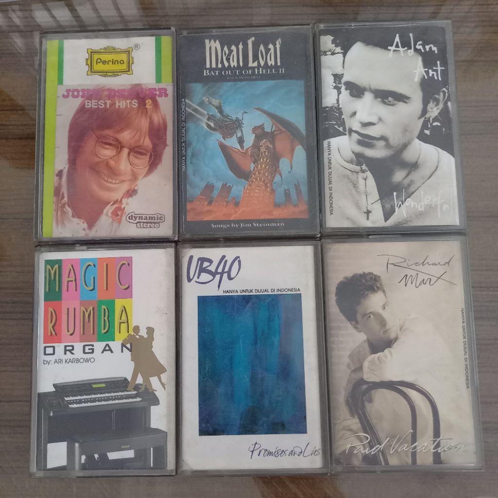 Kaset Pita Kumpulan Lagu Barat / Cassette Tape Top lagu Barat / John Denver / Lagu keren