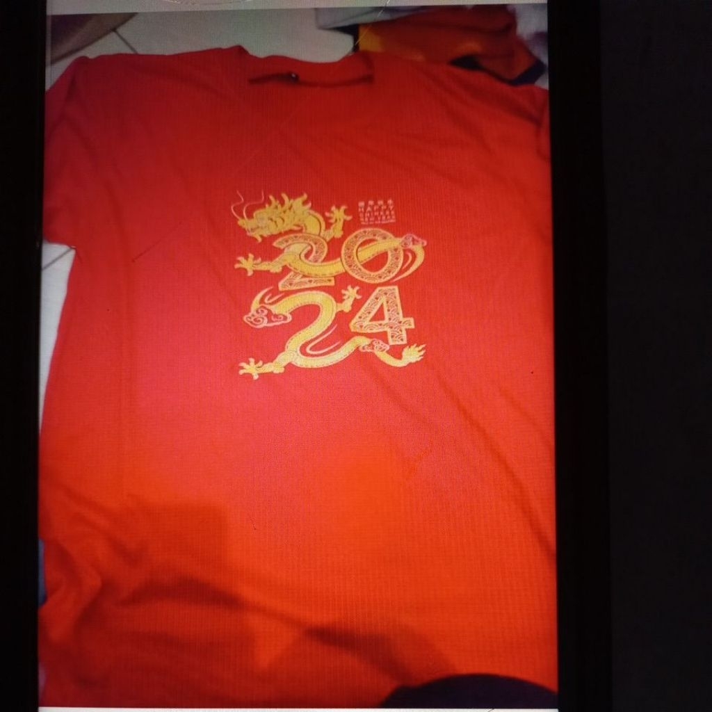 kaos merah imlek 2024 pria/wanita