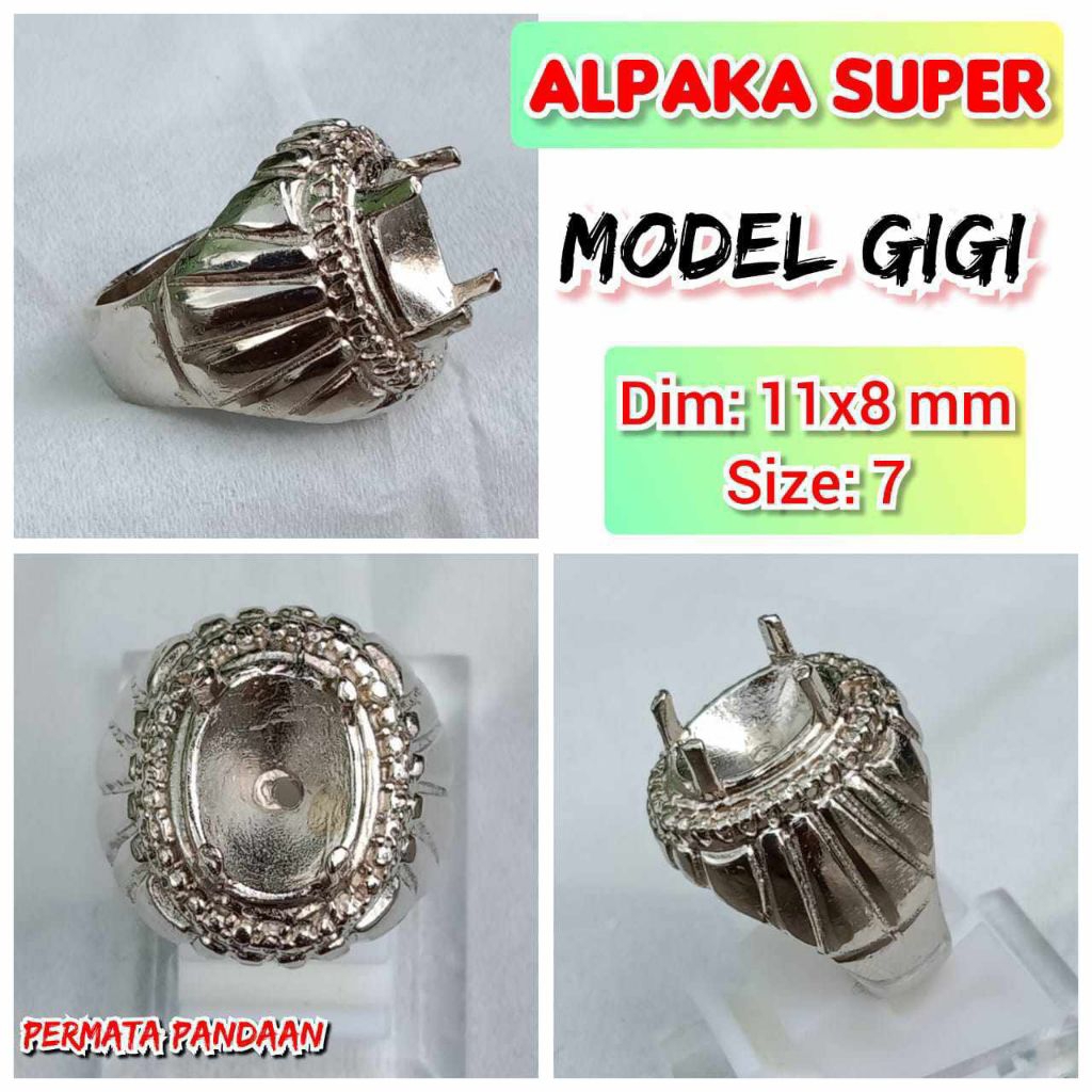 emban batu akik dan permata alpaka super model gigi.14