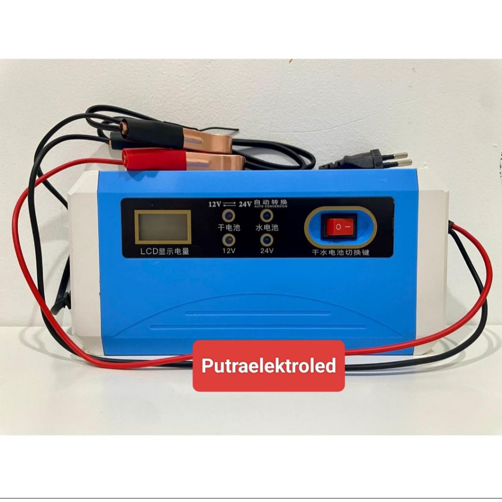 Charger Aki 12V-24V 10A / Charger Aki Fast Charging Otomatis 12 Volt - 24 Volt 10 Amper