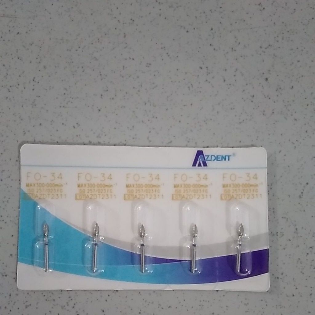 Azdent Dental Diamond Bur / Bur Highspeed per biji didalam [SATUAN / ECERAN] Model FO