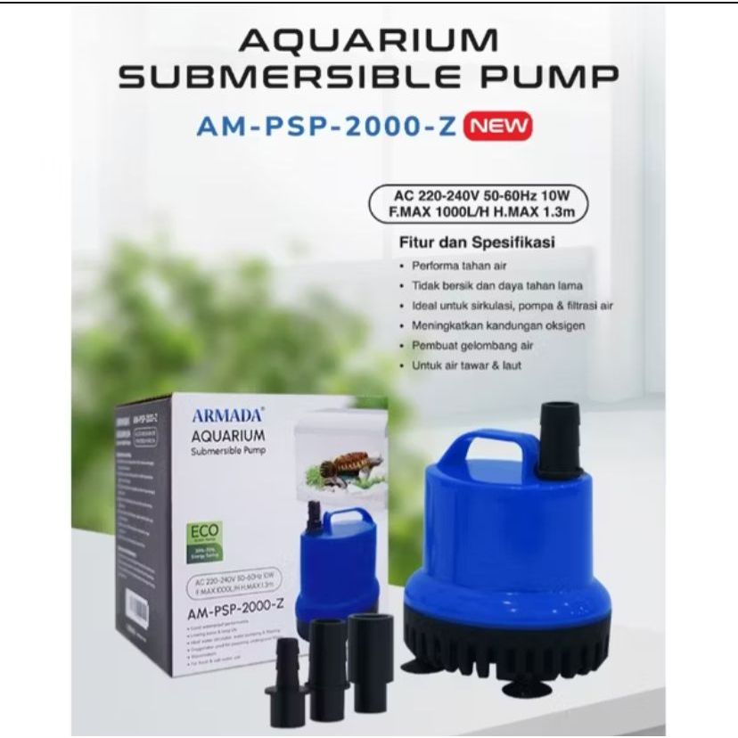 Pompa Celup Mini PSP 2000 Z Armada/Hikari Submersible pump Kolam air mancur Musroom pompa