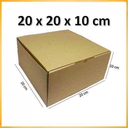 Box Die Cut Ukuran 20x20x10 cm Dus Kotak E Flute Kue Tart & Bolu Kardus Single Wall Packaging Hamper