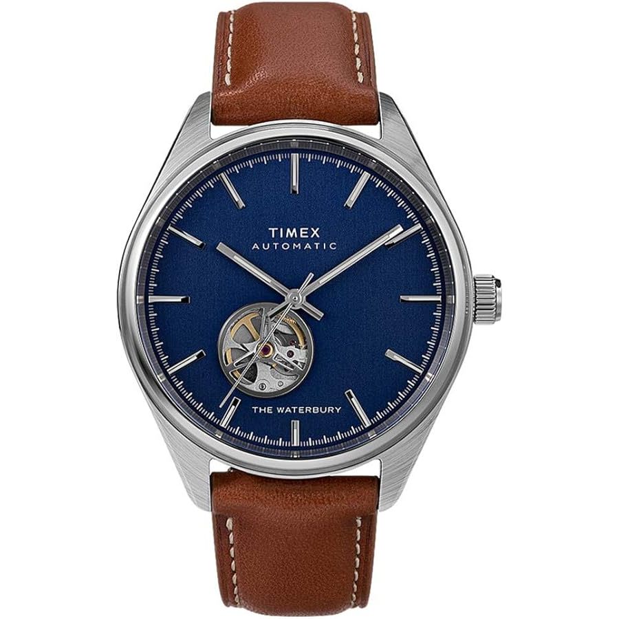 Timex TW2U37700 The Waterbury Automatic Blue Open Heart Dial Men's Watch
