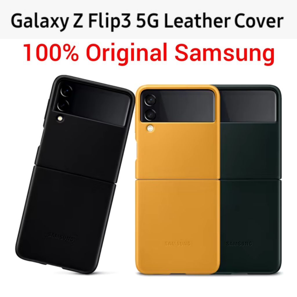 Samsung Galaxy Z Flip 3 Leather Cover Original Casing Kulit Case Flip3