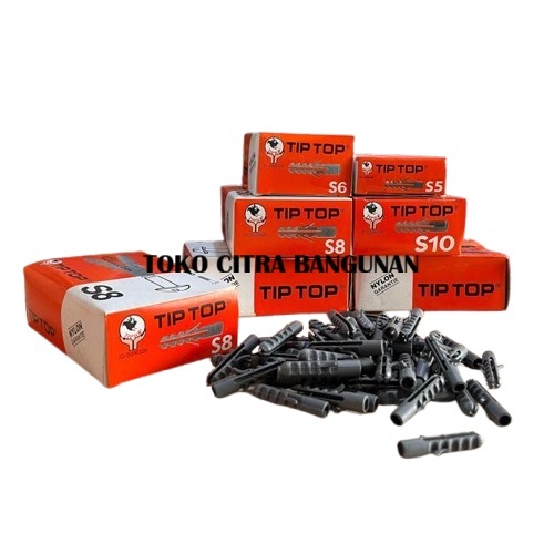 Plug Skrup Rumah Sekrup Fisher Viser Fiser Dowel Tembok Wall Plug Angkur Plastik S5 S6 S8 S10 S12