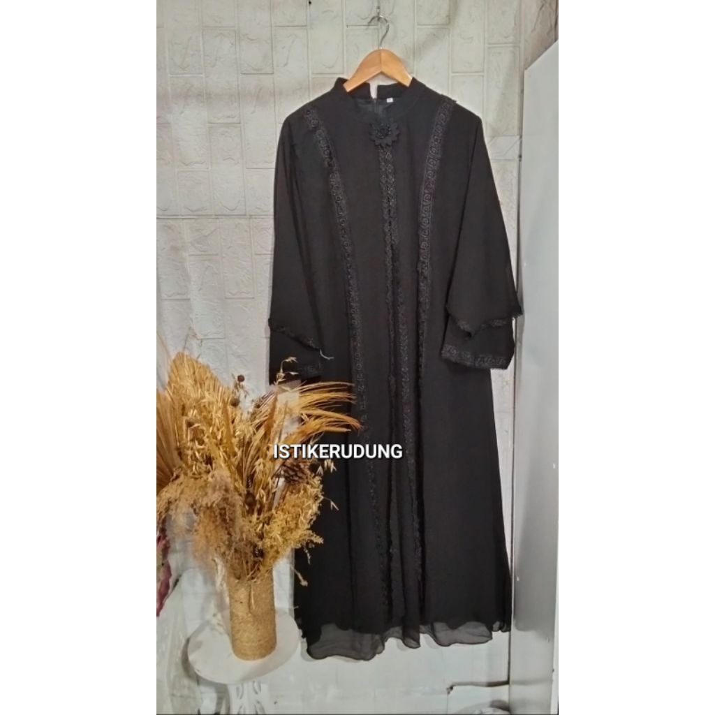 ELIZA ABAYA HITAM DEWASA//ABAYA DEWASA//ABAYA CERUTY DEWASA