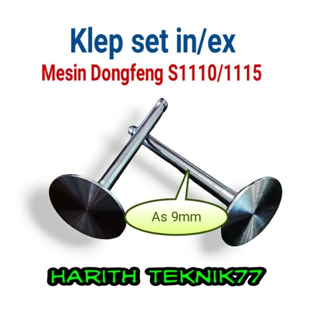 klep mesin diesel Dongfeng 20pk ZS1110 S1110 ukuran batang 9mili