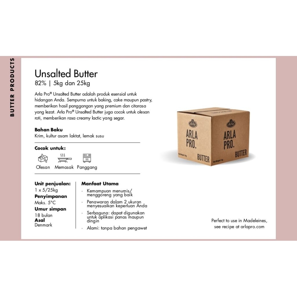 Butter Arla Unsalted 25kg