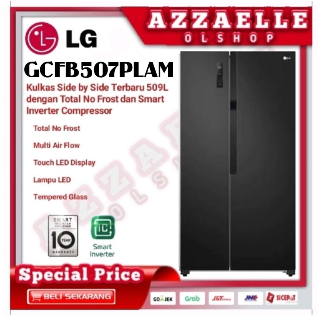 LG GCFB507PLAM Kulkas Side By Side Smart Inverter Kompresor 566L/507PLAM